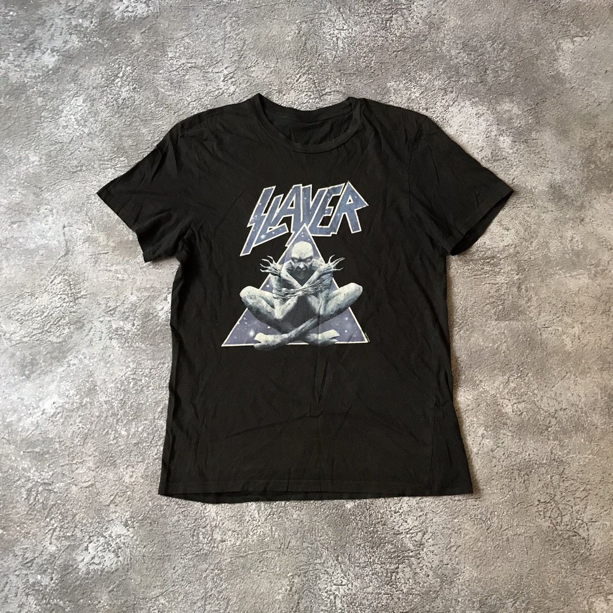 Vintage Vintage Y2K Slayer Band Tee Graphic Psycho Face Goth Alt M Size US M / EU 48-50 / 2 - 1 Thumbnail