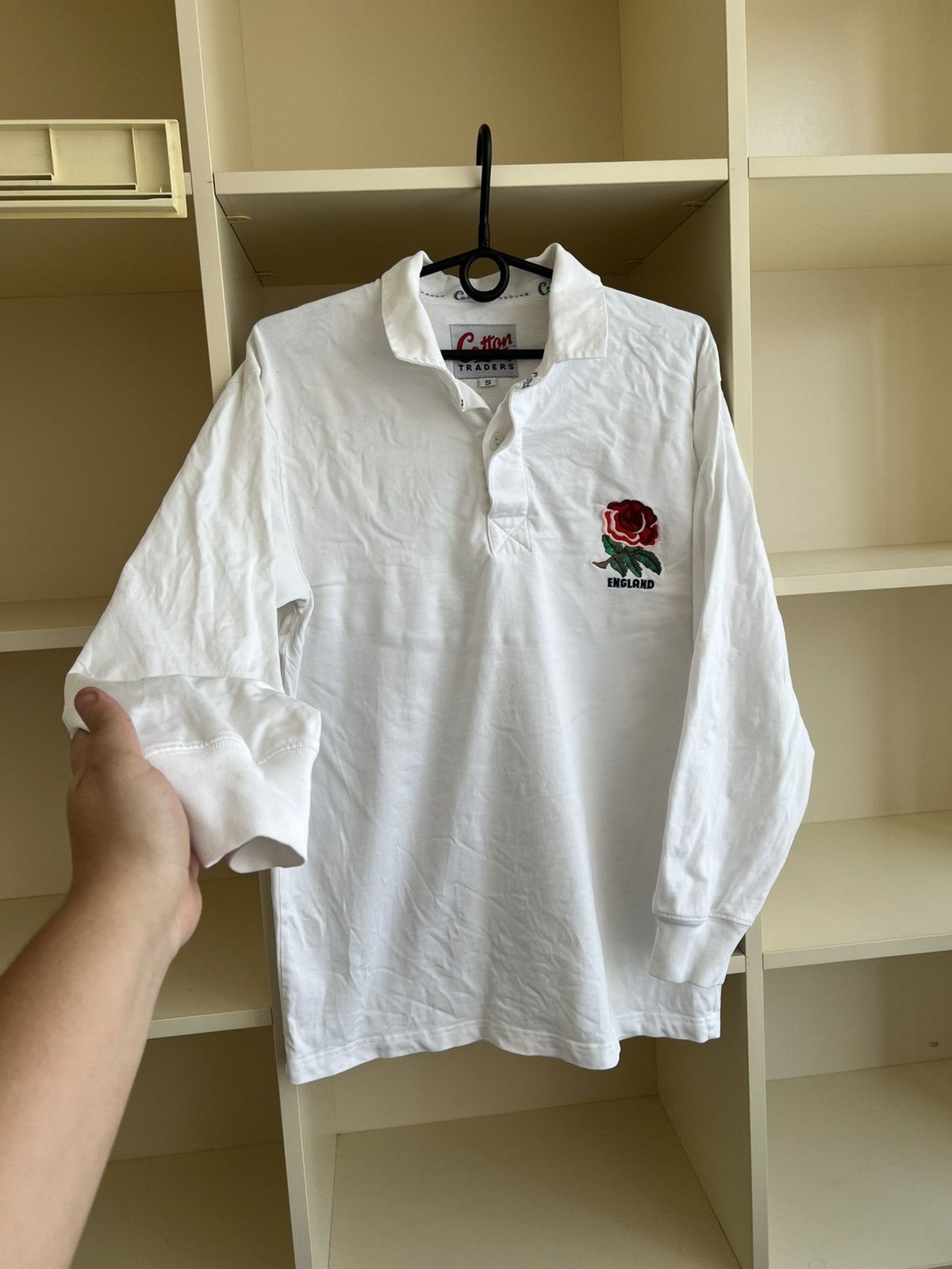 Cotton Traders Vintage Cotton Traders England Rugby Shirt Long Sleeve Rose Size US S / EU 44-46 / 1 - 6 Thumbnail