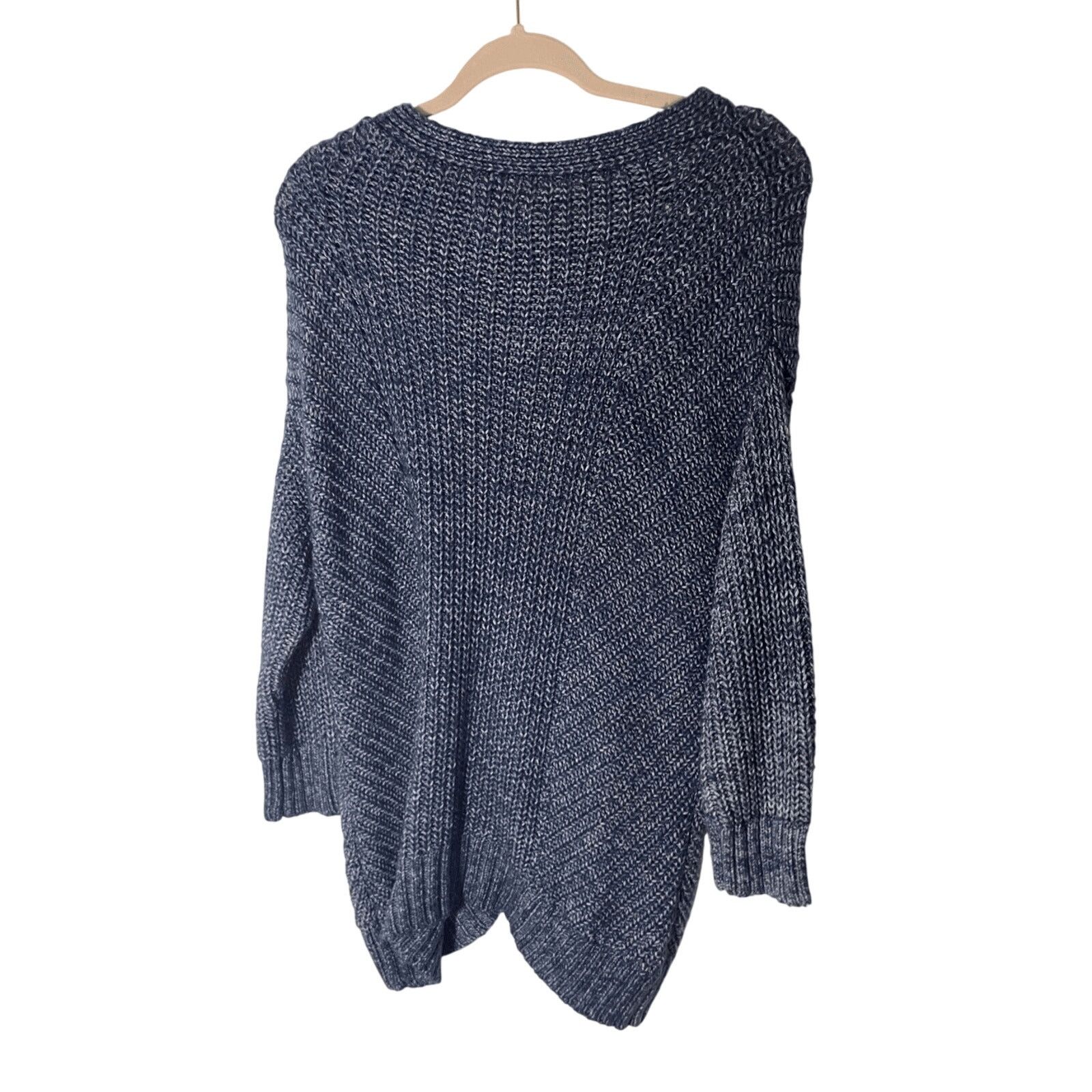 Lou & Grey Women S Blue Long Sleeve Oversized Knit Pullover