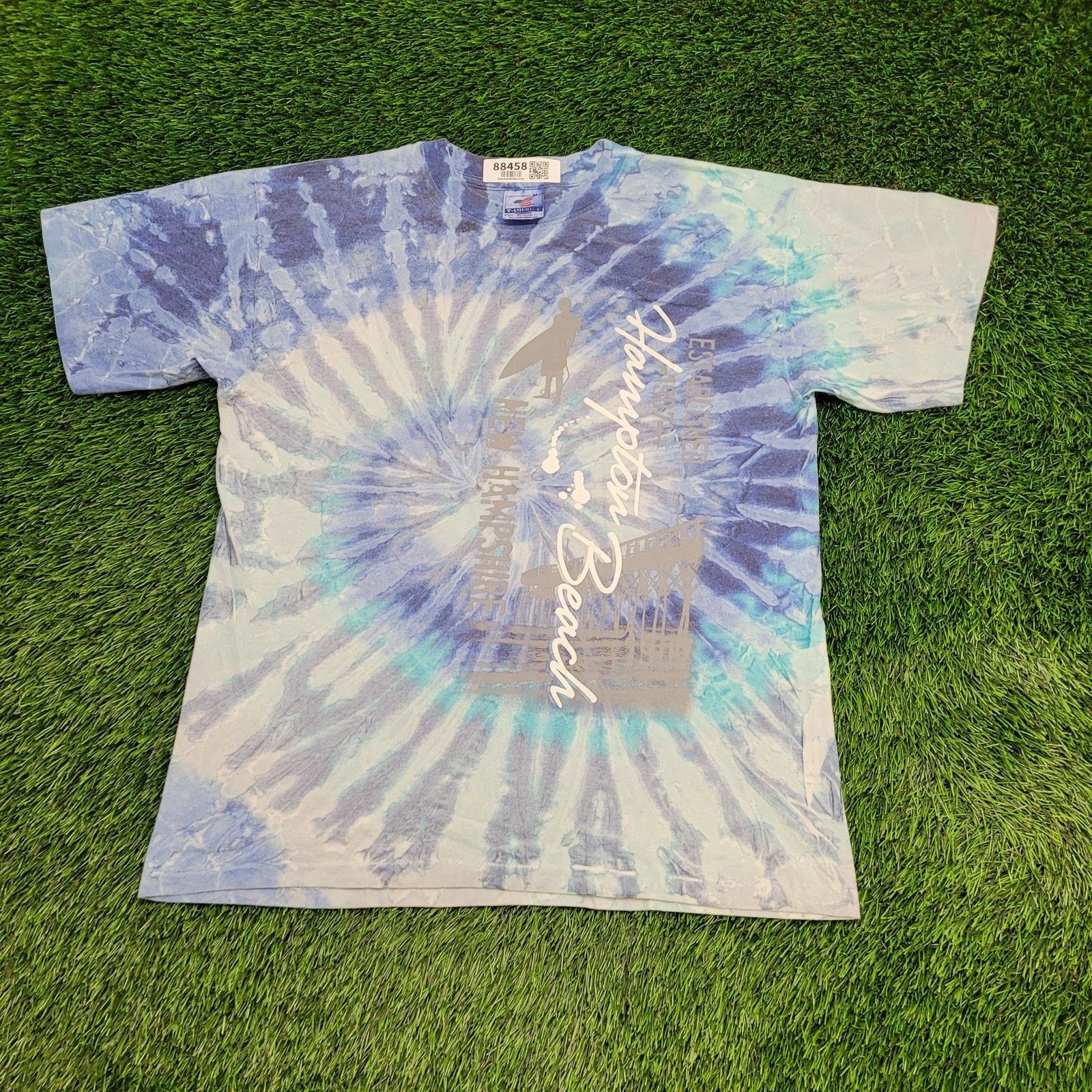 Other VTG Hampton-Beach Surfer Spiral Tie-Dye Shirt M 21x27 90s Size US M / EU 48-50 / 2 - 1 Thumbnail