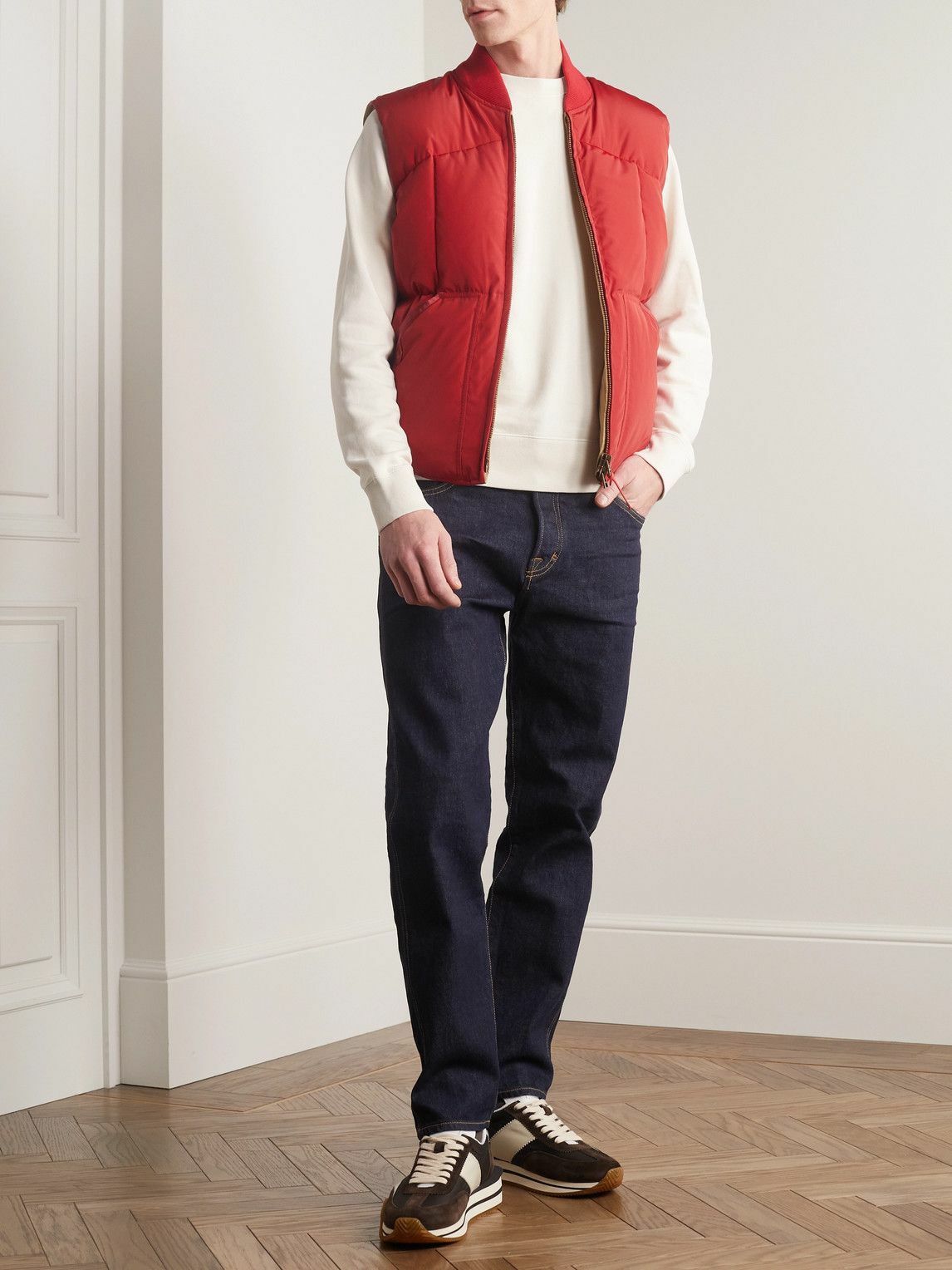 Tom Ford o1w1db10425 OGD003 Down Vest in Red Size US XL / EU 56 / 4 - 2 Thumbnail