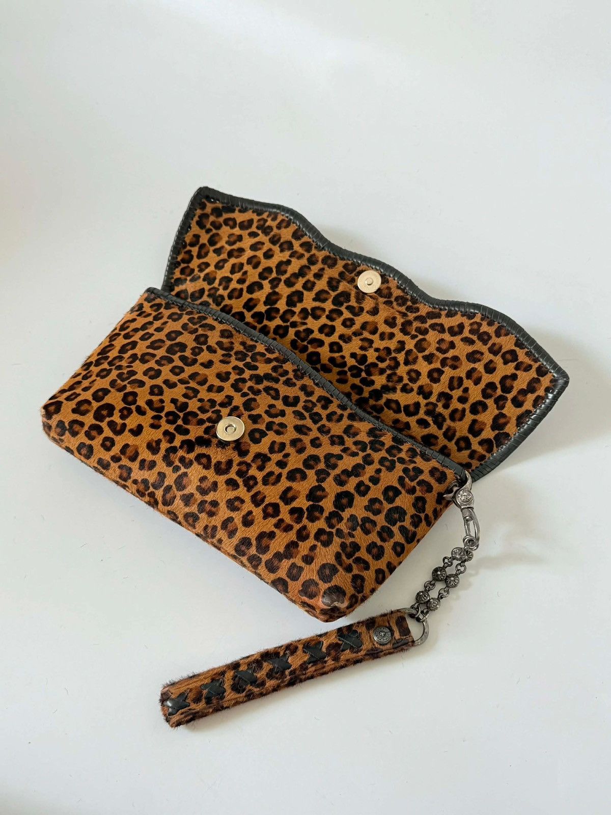 Chrome Hearts RARE Chrome Hearts Leopard Pony Hair “Fuck you” Clutch Bag Size ONE SIZE - 3 Thumbnail