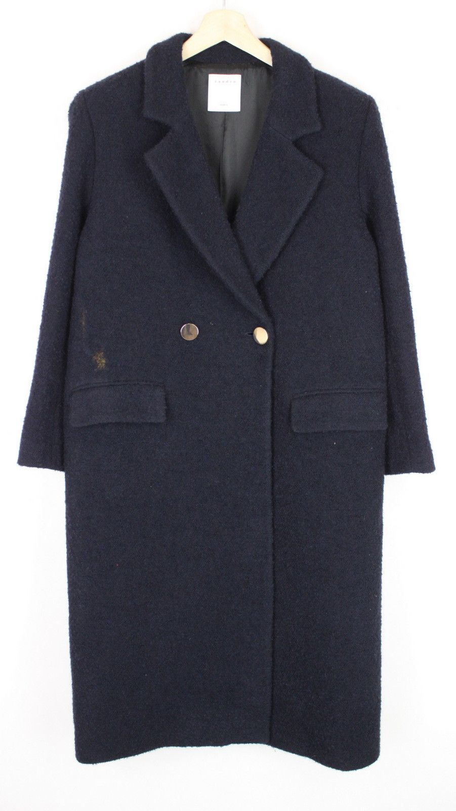 Sandro SANDRO Coat Womens EU 38 Wool Alpaca Blend Long Lined Size M / US 6-8 / IT 42-44 - 4 Thumbnail