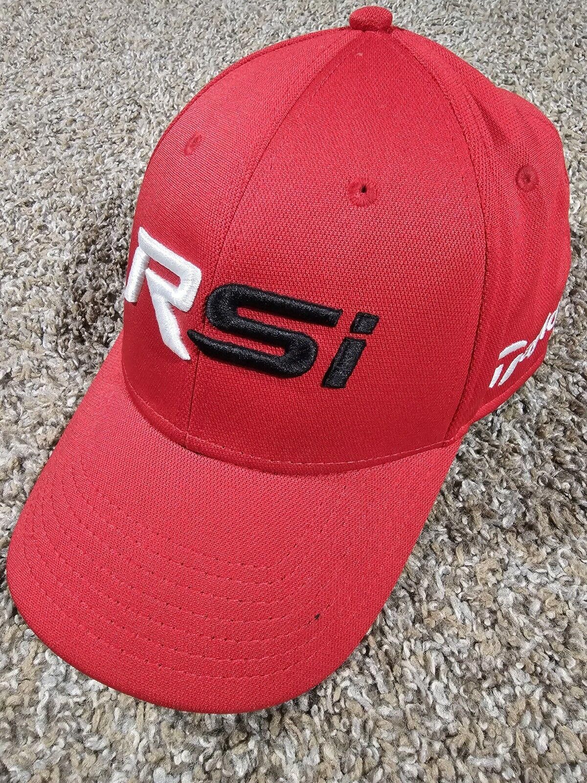 TaylorMade Taylormade RSI Cap Mens Red Black Logo Golf Hat Adjustable Size ONE SIZE - 1 Thumbnail