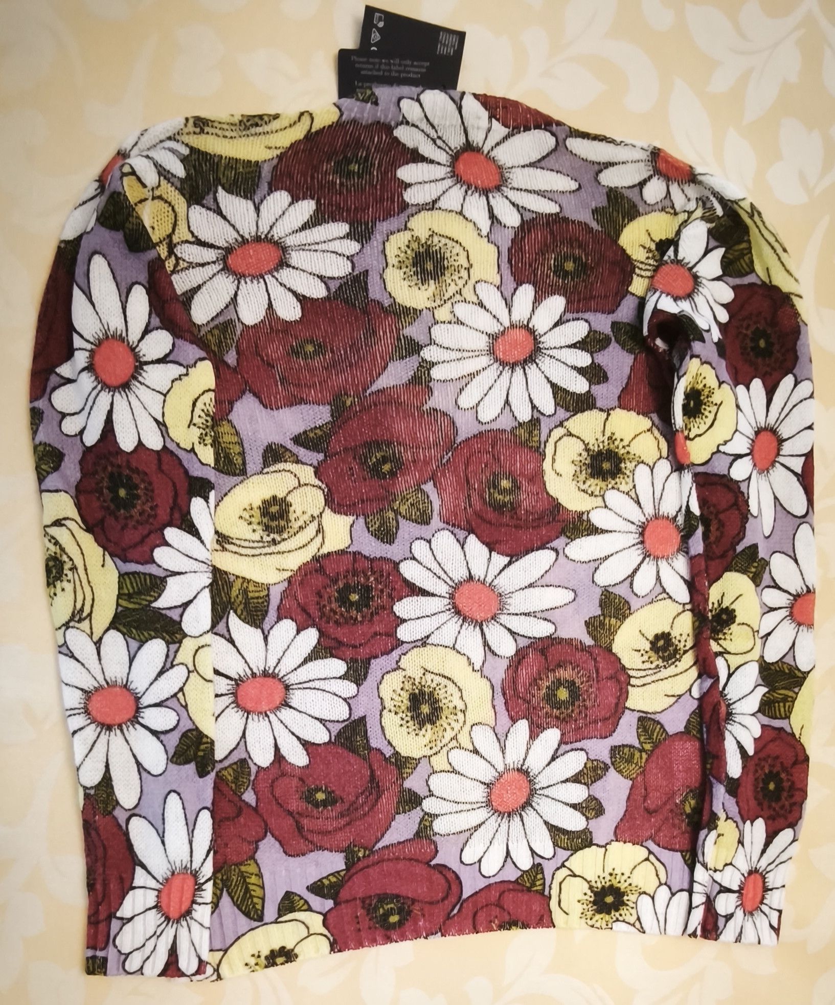 Prada Flower print oversize sweater Size S / US 4 / IT 40 - 21 Thumbnail