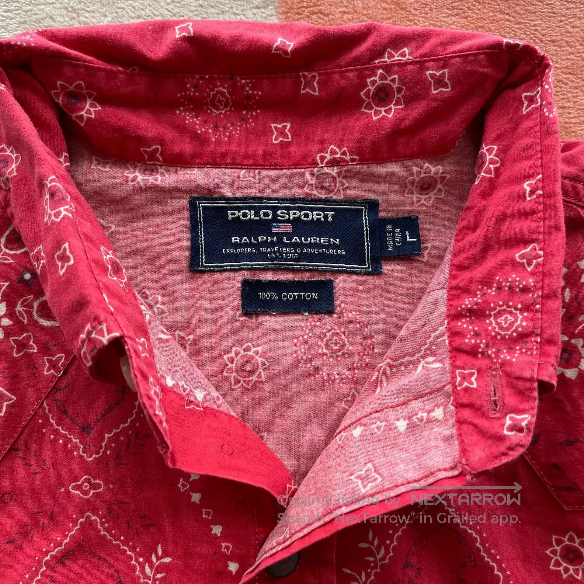 Ralph Lauren Sport Ralph Lauren Red Paisley Shirt. Size US S / EU 44-46 / 1 - 4 Thumbnail