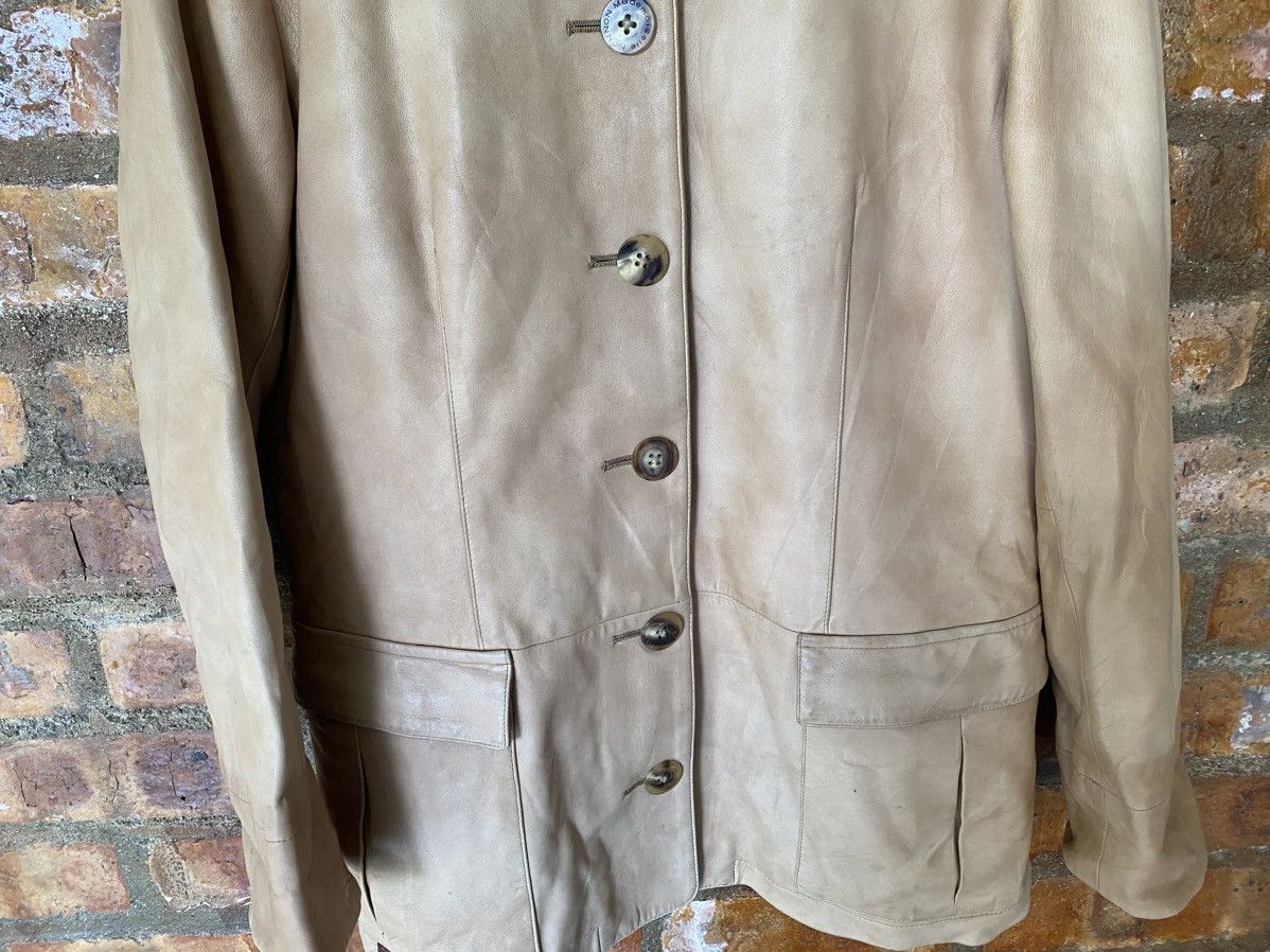 Japanese Brand × Mademoiselle Non Non 1990s Sheepskin Leather Jacket Size M / US 6-8 / IT 42-44 - 4 Thumbnail
