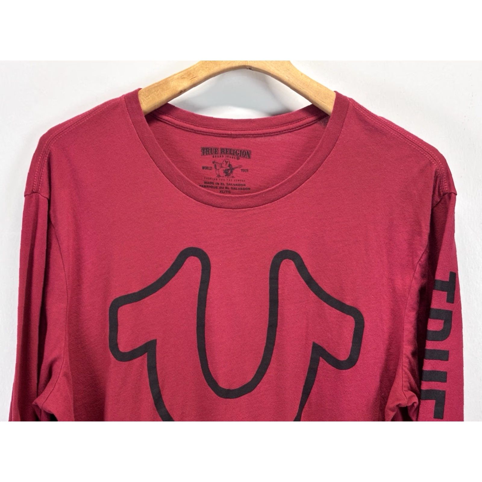 True Religion VINTAGE True Religion World Tour Shirt XL Men Red Graphic Long Sleeve Crew Neck Streetwear Size XL Mens Size US XL / EU 56 / 4 - 2 Thumbnail