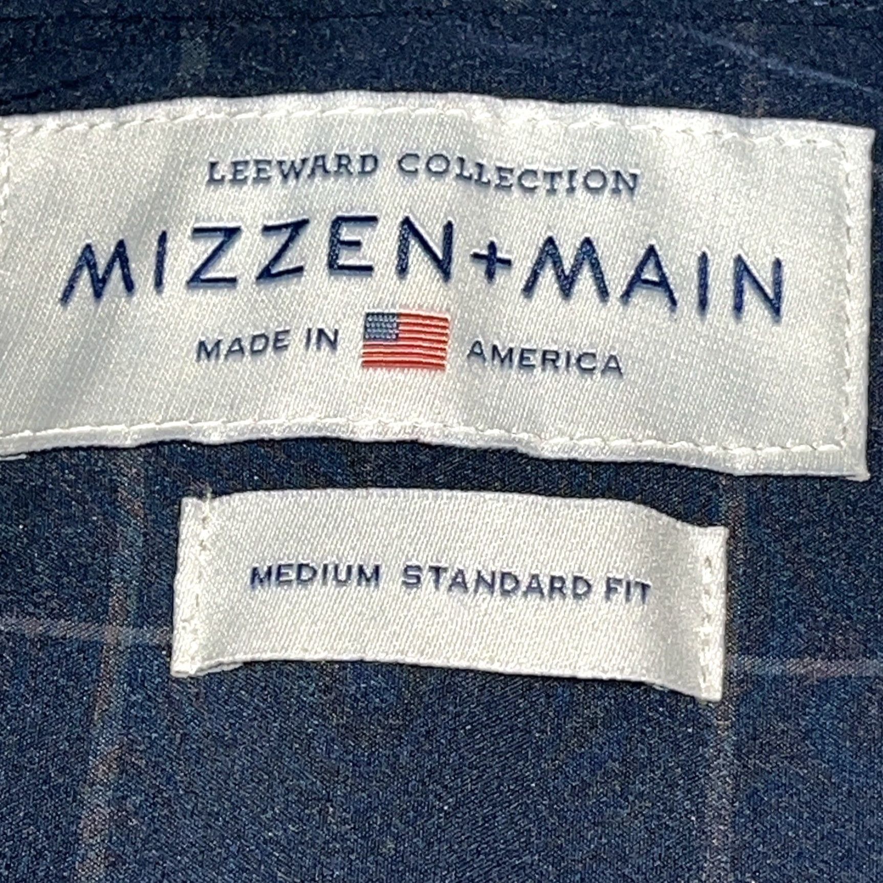 Mizzen+Main Mizzen+Main BLUE WIDE checkered SHIRT Leeward Standard Fit Button up Mens Med Size US M / EU 48-50 / 2 - 2 Thumbnail