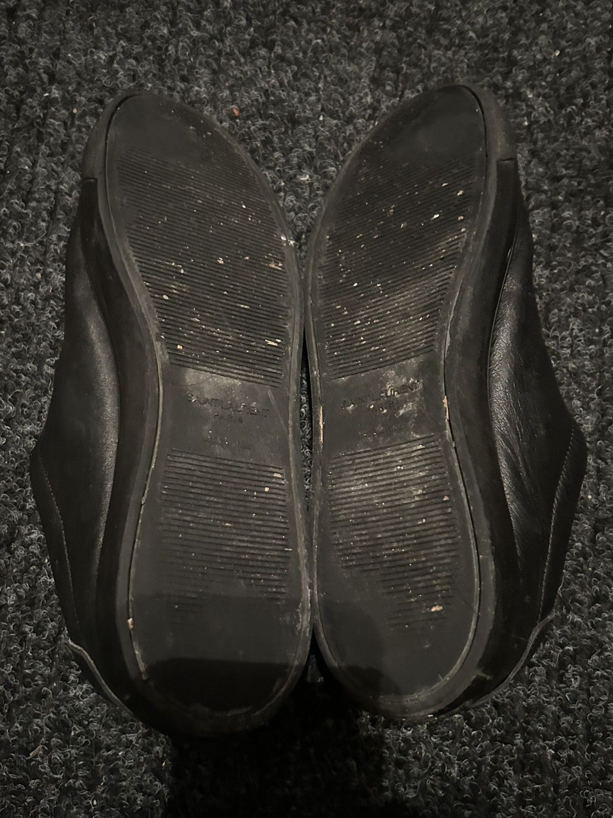 Saint Laurent Paris Saint Laurent Black Leather Low-tops Size US 9 / EU 42 - 4 Thumbnail