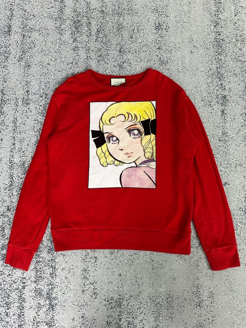 Gucci Gucci Red flower fairy cartoon printed sweatshirt 2504-Next Size XL / US 12-14 / IT 48-50 - 1 Thumbnail
