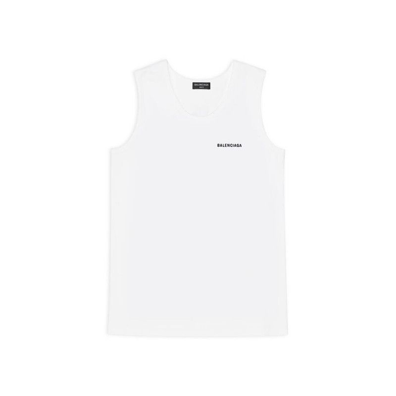 Balenciaga oc11z1125 Loose Tank Top in White Size US XS / EU 42 / 0 - 1 Thumbnail