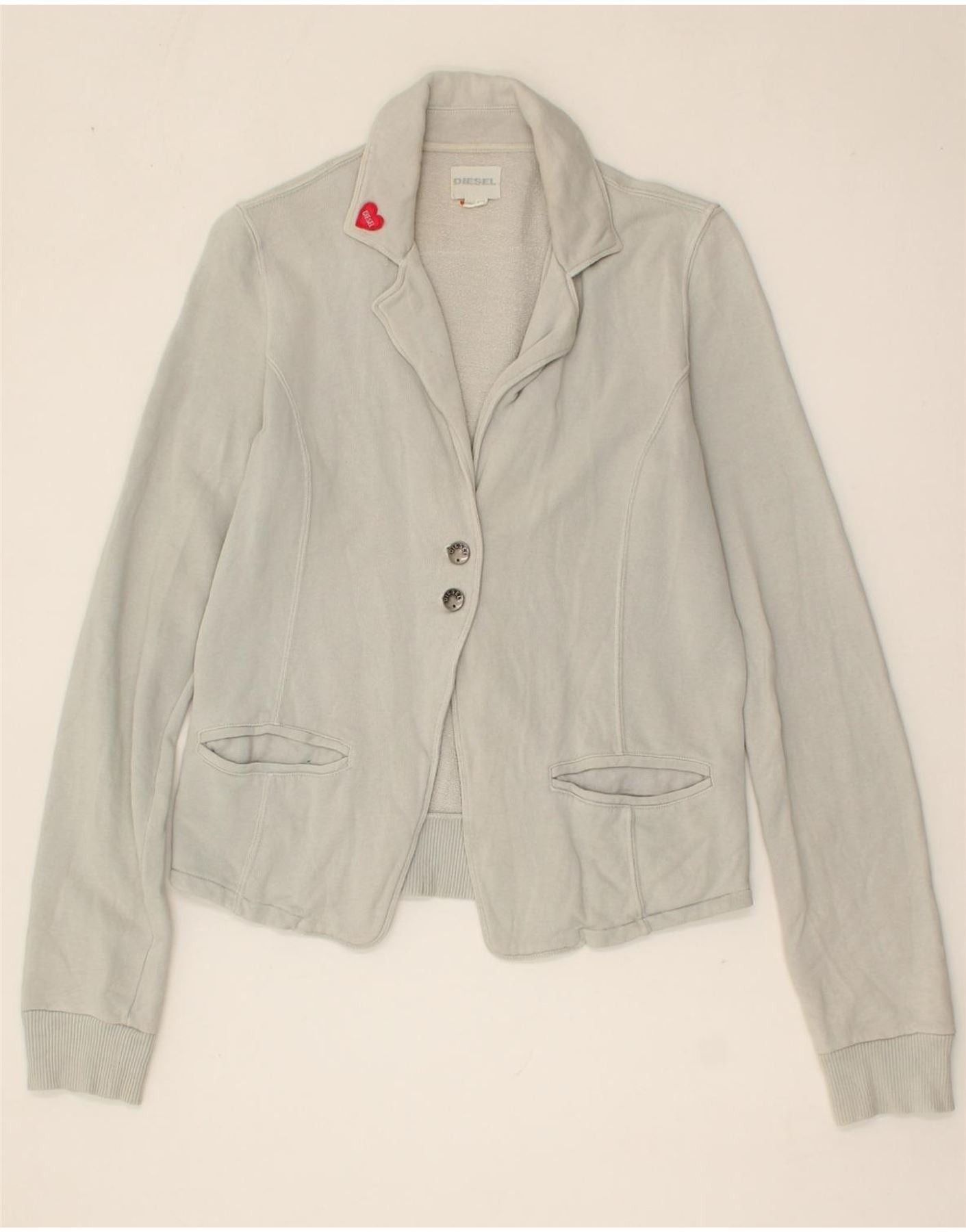 Diesel Girls 2 Button Blazer Jacket 11-12 Years 2XL Grey Cotton Size XXL / US 16-18 / IT 52-54 - 1 Thumbnail