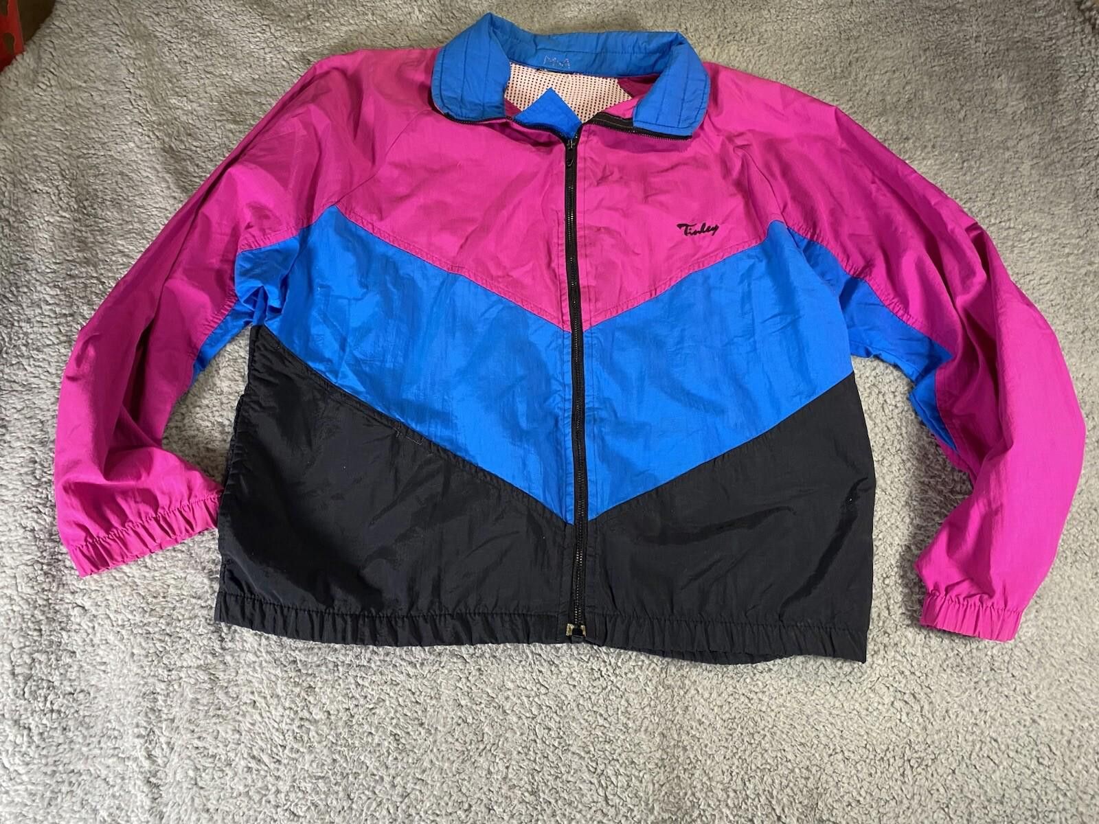 Tilley TINLEY Medium M Full Zip Windbreaker Jacket 80s 90s Size M / US 6-8 / IT 42-44 - 2 Thumbnail