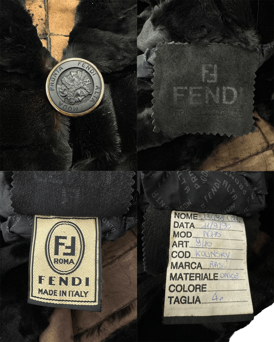 Fendi Fendi AW90 Onice Patchwork Lining Fur Coat Size S / US 4 / IT 40 - 11 Thumbnail