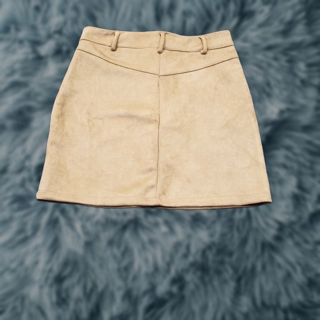 Vintage Pull&Bear Mini Skirt Womens Size S Brown Faux Suede Boho Western High Waist (Pre-owned) - Short, Casual, Women's Skirt Size 28" / US 6 / IT 42 - 1 Thumbnail