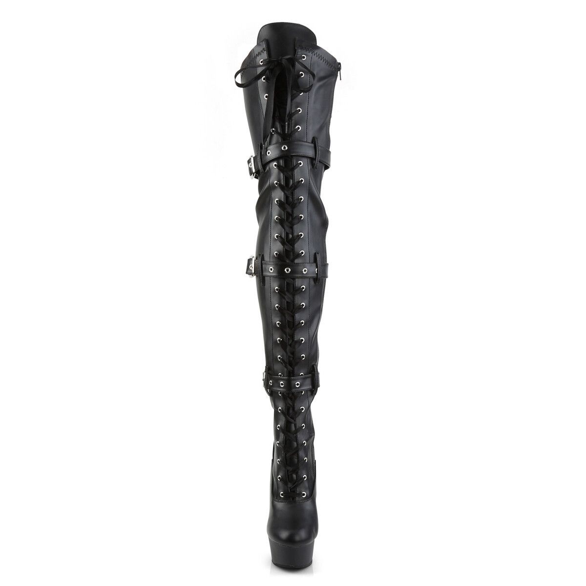 Other Delight 3028 Triple Buckle Thigh High Platform Torment Boot Size US 11 / IT 41 - 3 Thumbnail