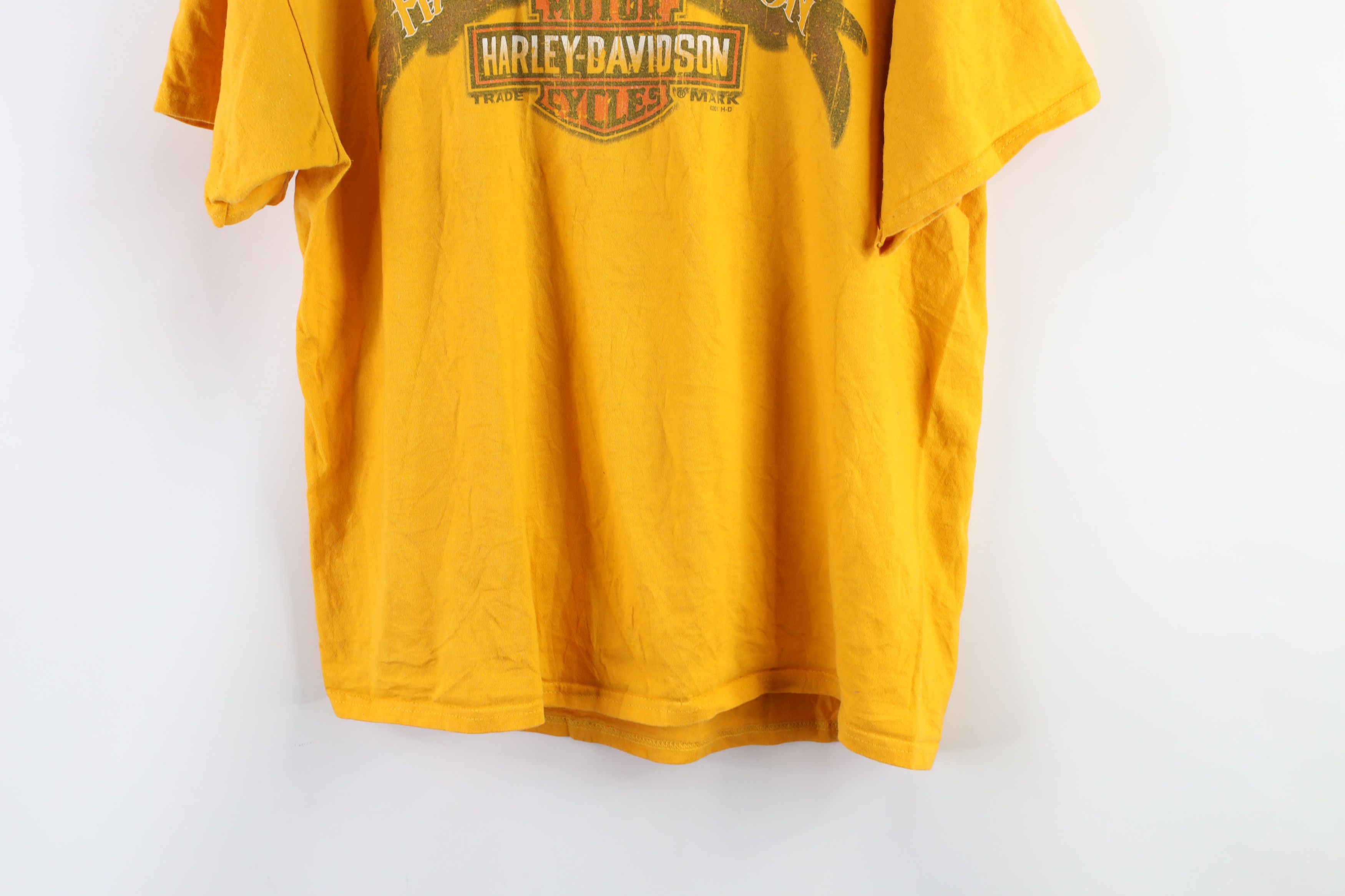 Harley Davidson × Vintage Harley Davidson Spell Out Big Logo Short Sleeve T-Shirt Size US L / EU 52-54 / 3 - 3 Thumbnail