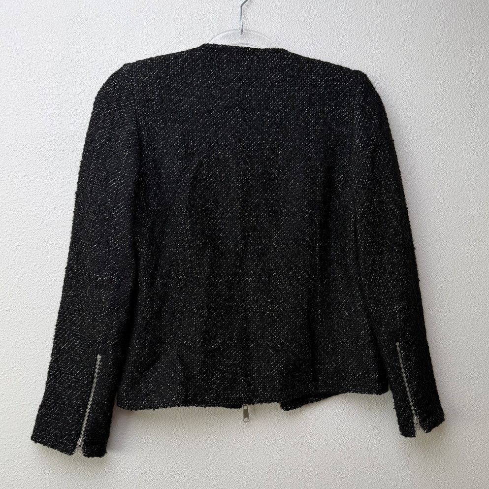 Anine Bing Anine Bing Houndstooth Tweed Jacket Zip Front Shoulder Pad Size S / US 4 / IT 40 - 5 Thumbnail