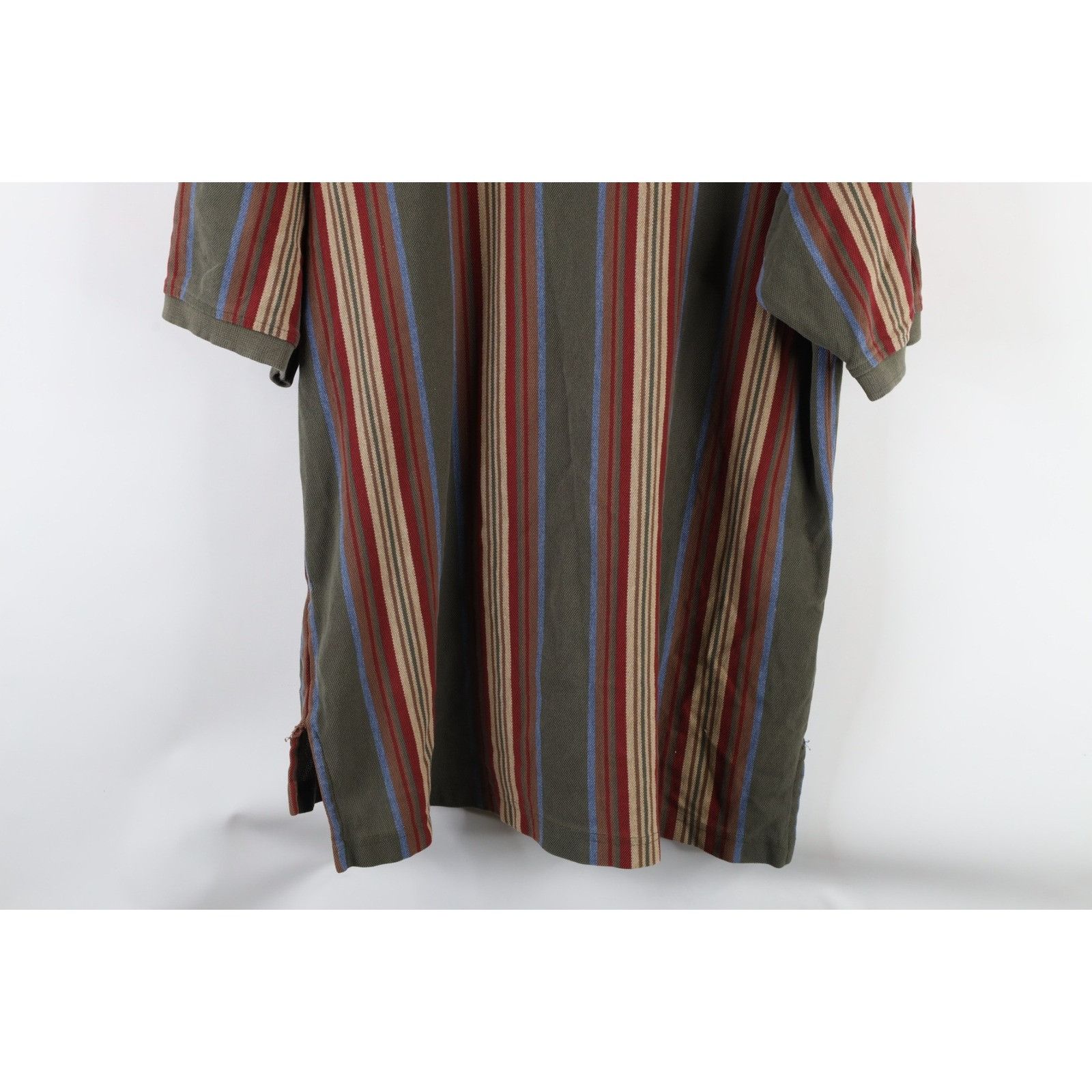 Tommy Hilfiger × Vintage Vintage 90s Tommy Hilfiger Distressed Rainbow Striped Polo Size US XL / EU 56 / 4 - 12 Thumbnail