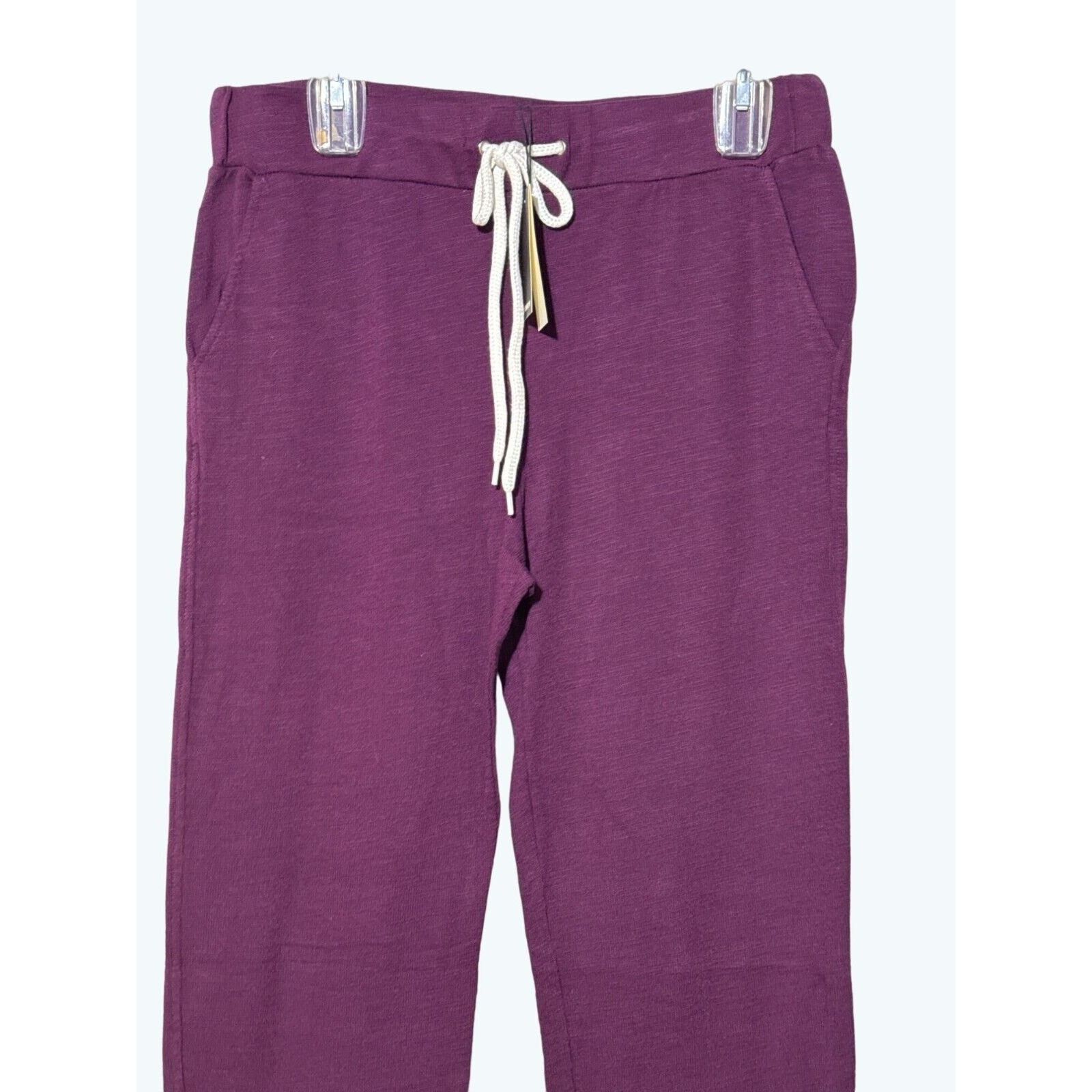 MONROW Monrow Joggers Supersoft Plum Purple Elastic Waist Large Size 31" - 2 Thumbnail