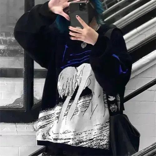Aran Isles Knitwear Anime Evangelion Rei Ayanami Knitted High Quality Sweater Size US L / EU 52-54 / 3 - 3 Thumbnail