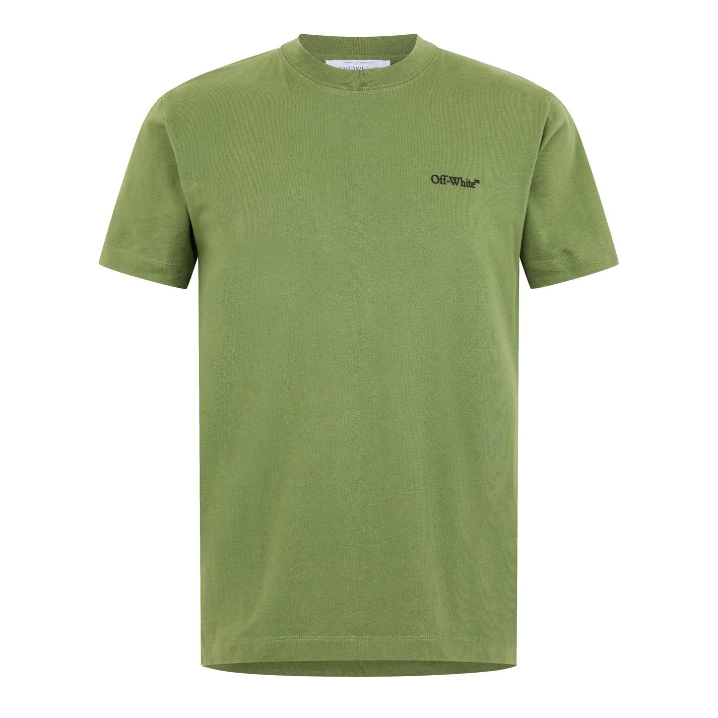 Off-White o1g2r1mq0226 Logo Arrow Short Sleeve T-Shirt In Green Size US M / EU 48-50 / 2 - 1 Thumbnail