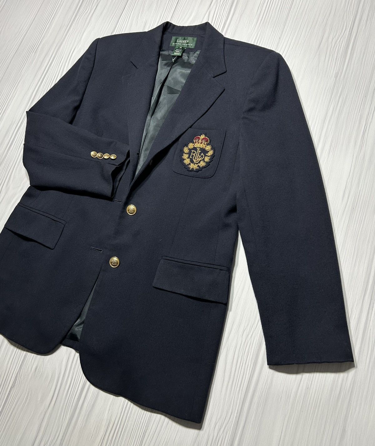 Rare Lauren Ralph Lauren Royal Blazer Jacket Size 14