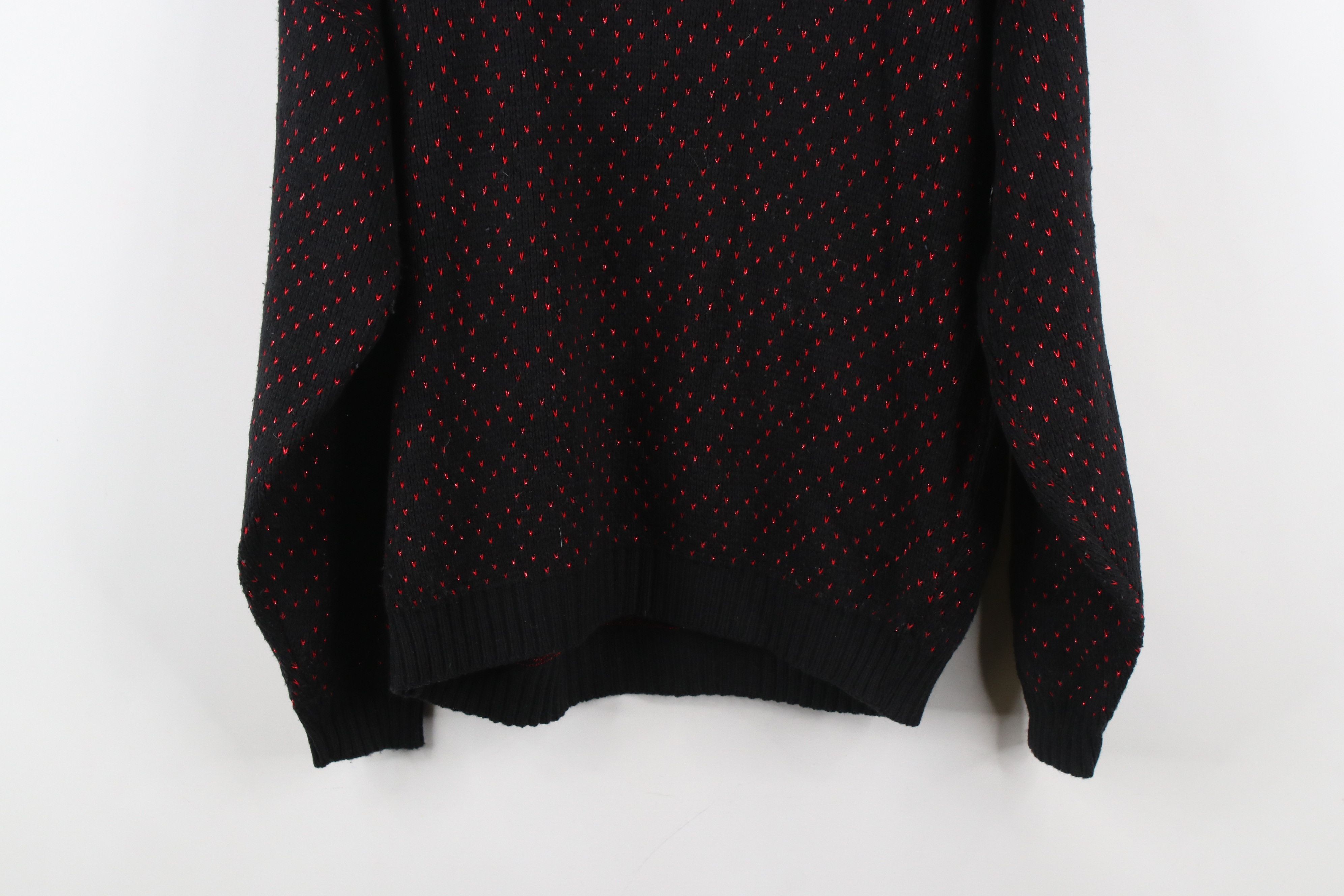 Vintage Vintage 90s Streetwear Abstract Flower Knit Sweater USA Size L / US 10 / IT 46 - 8 Thumbnail