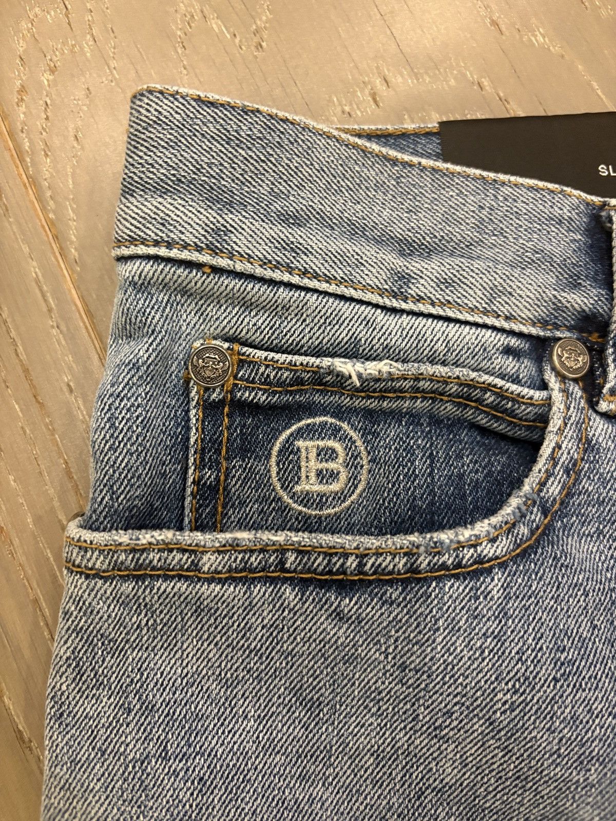Balmain Balmain Light Blue Distressed Jeans Size US 34 / EU 50 - 2 Thumbnail