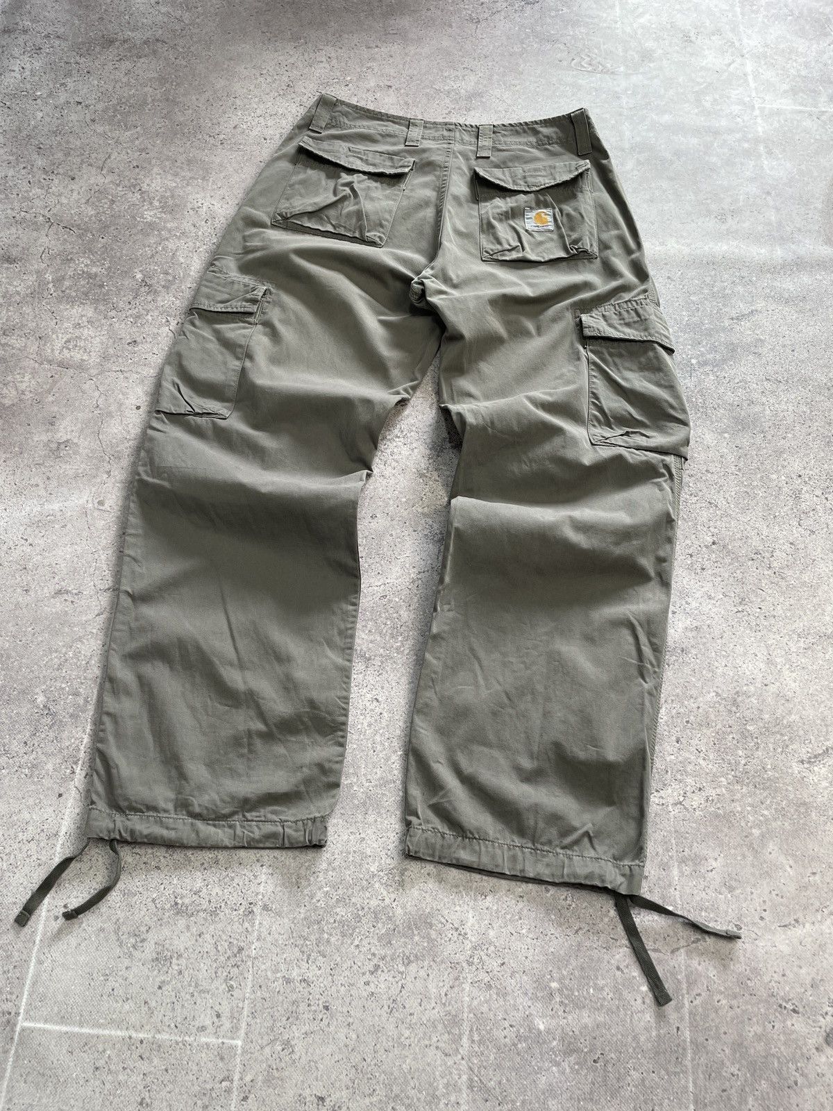 Carhartt × Vintage Vintage Carhartt Cargo Distressed Pants Faded Gray Y2K Size US 33 - 5 Thumbnail