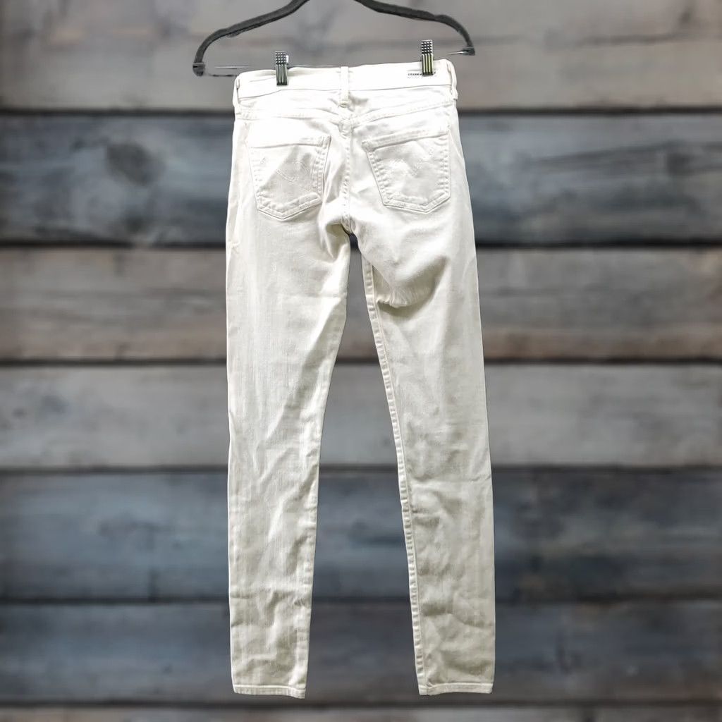 Citizens Of Humanity Citizens Of Humanity Avedon Jeans Womens Size 24 White Ivory Low Rise Skinny 5-Pocket Denim Slim Stretch Size 42" / US 20 - 1 Thumbnail