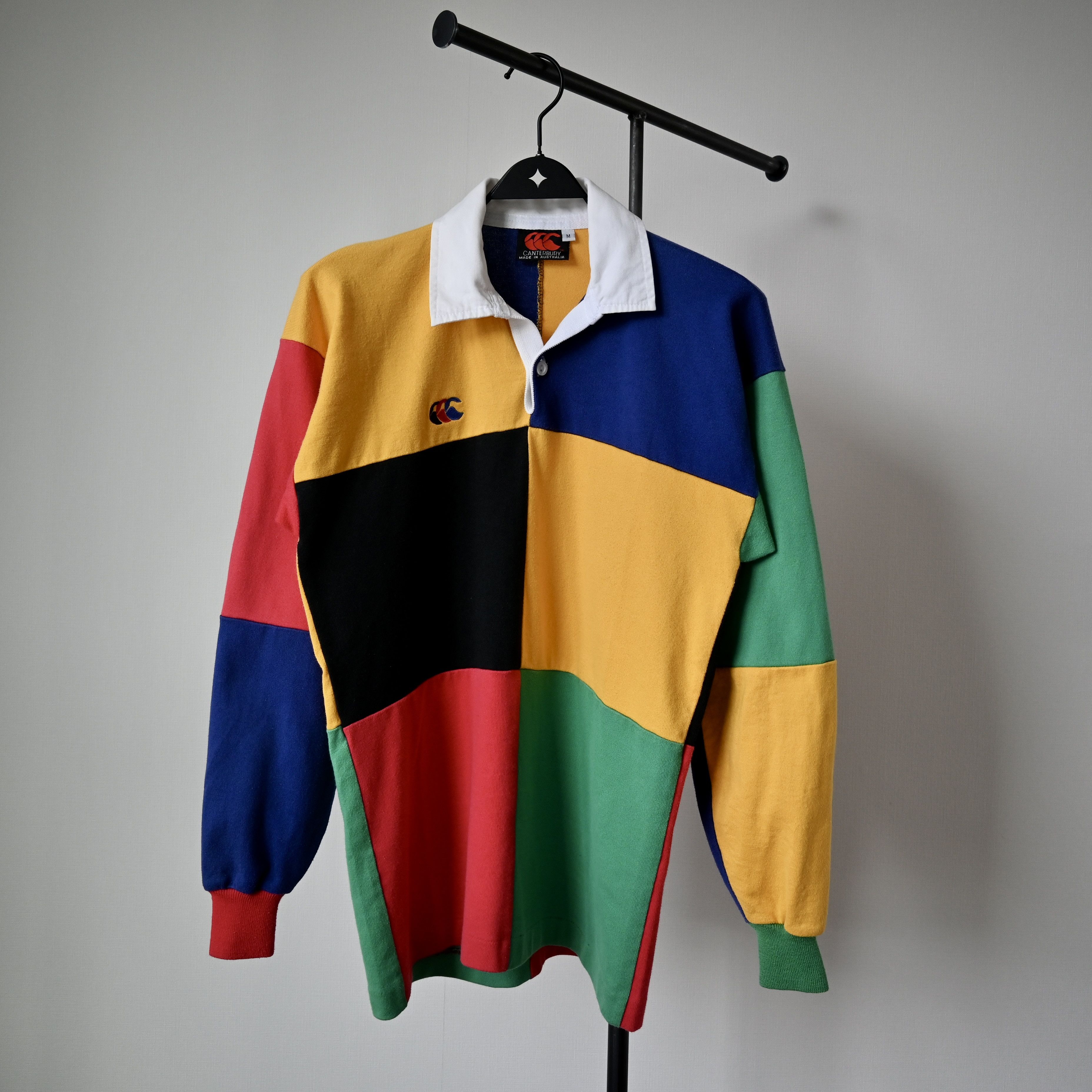 Canterbury of New Zealand VTG 1990s Canterbury multicolor patchwork rugbyshirt Size US M / EU 48-50 / 2 - 2 Thumbnail