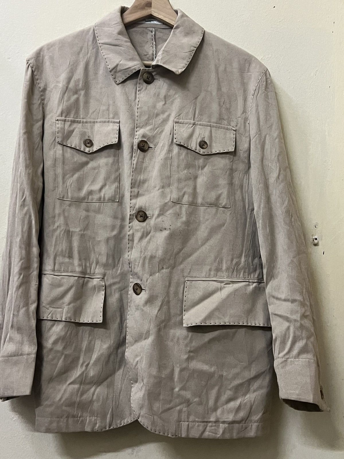 image of Avant Garde x Kansai Yamamoto Homme Jacket Button Up Compartment in Brown, Men's (Size Medium)
