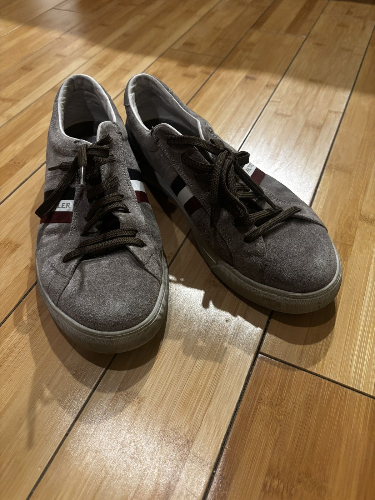 Moncler Men’s gray suede sneakers.mf0703 Size US 7 / EU 40 - 9 Thumbnail