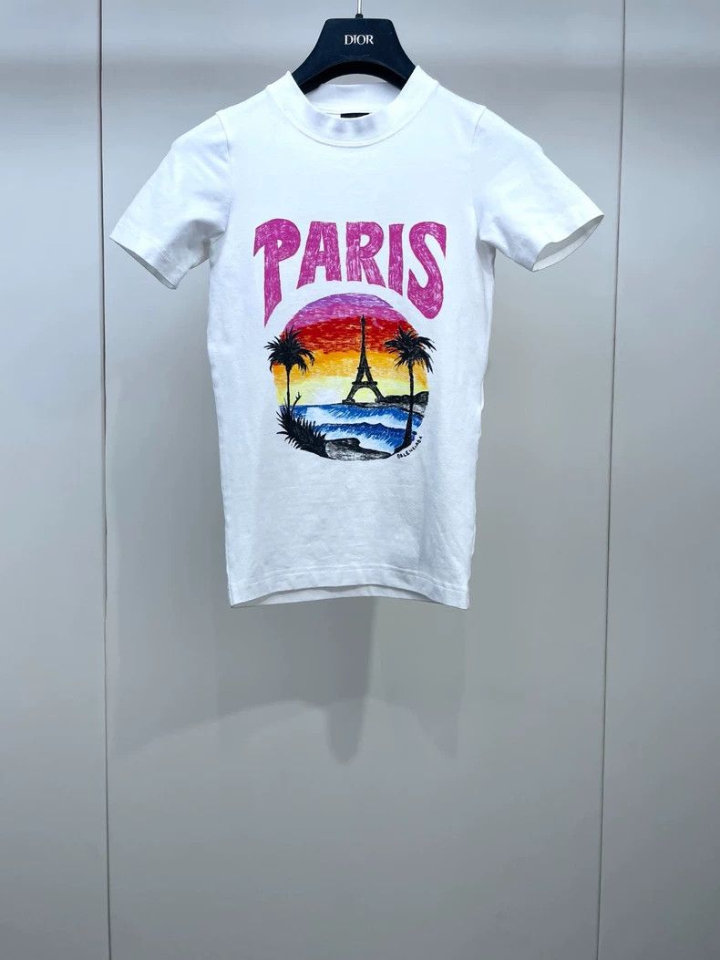 Balenciaga Balenciaga 23 Resort Style PARIS Slim Fit Small Size T-Shi Size XS / US 0-2 / IT 36-38 - 1 Thumbnail