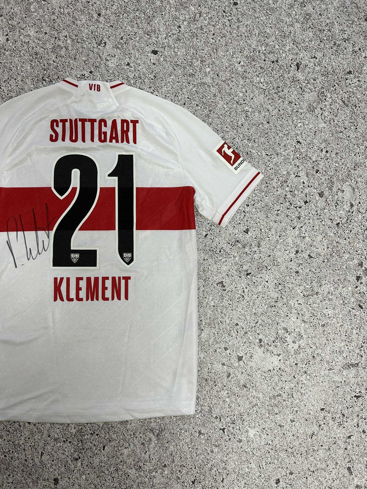 Vintage Jako Germany VFB Stuttgart 2020 2021 Klement Soccer Jersey Size US L / EU 52-54 / 3 - 8 Thumbnail
