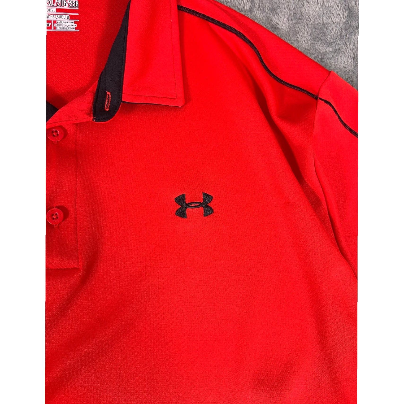 Under Armour Under Armour Polo Shirt Men 2XL Red Heatgear Golf Short Sleeve Polo ESPN? - (Wait) Size US XXL / EU 58 / 5 - 3 Thumbnail