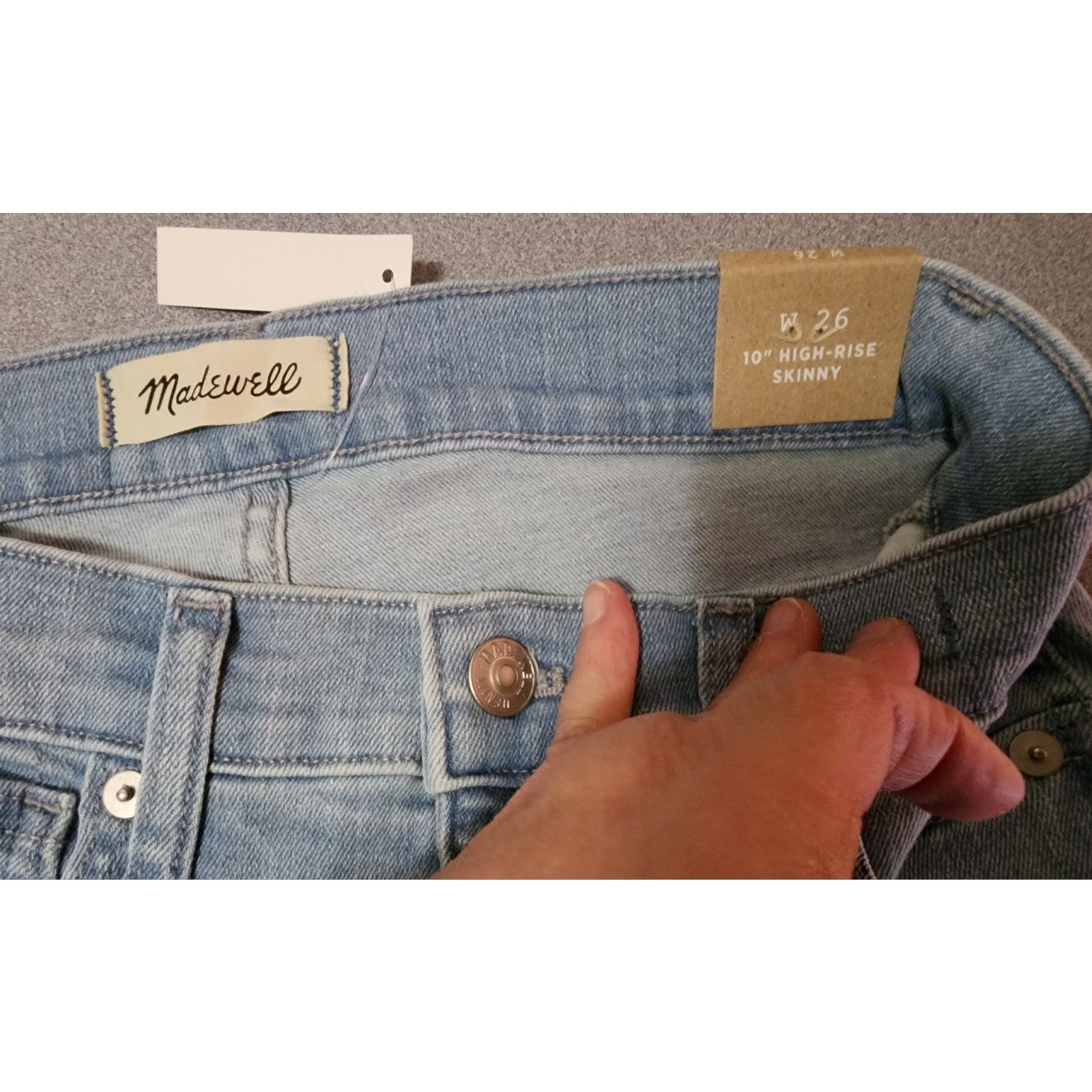 Madewell NWT Madewell 10" High-Rise Skinny Jeans in Longton Wash W26 Size 26" / US 2 / IT 38 - 6 Thumbnail