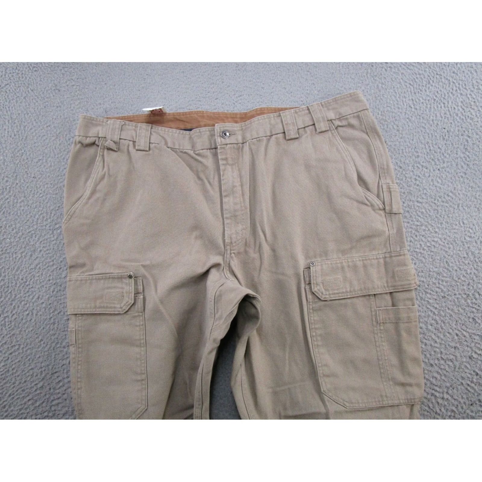 Vintage Duluth Cargo Pants Fire Hose Relaxed Fit Beige Regular 48x30 Men’s Work Pants 48in Straight Rise 10-12in Cotton Canvas Navy Brand Duluth Trading co. Size US 32 / EU 48 - 2 Thumbnail