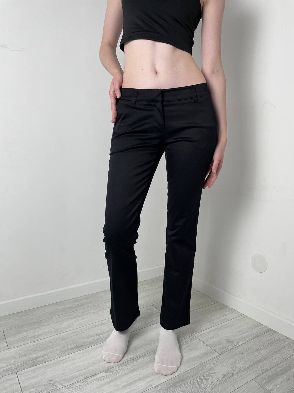 Prada Prada Black ( Tab Leather )bell-bottom Old money style Size US 36 / EU 52 - 2 Thumbnail