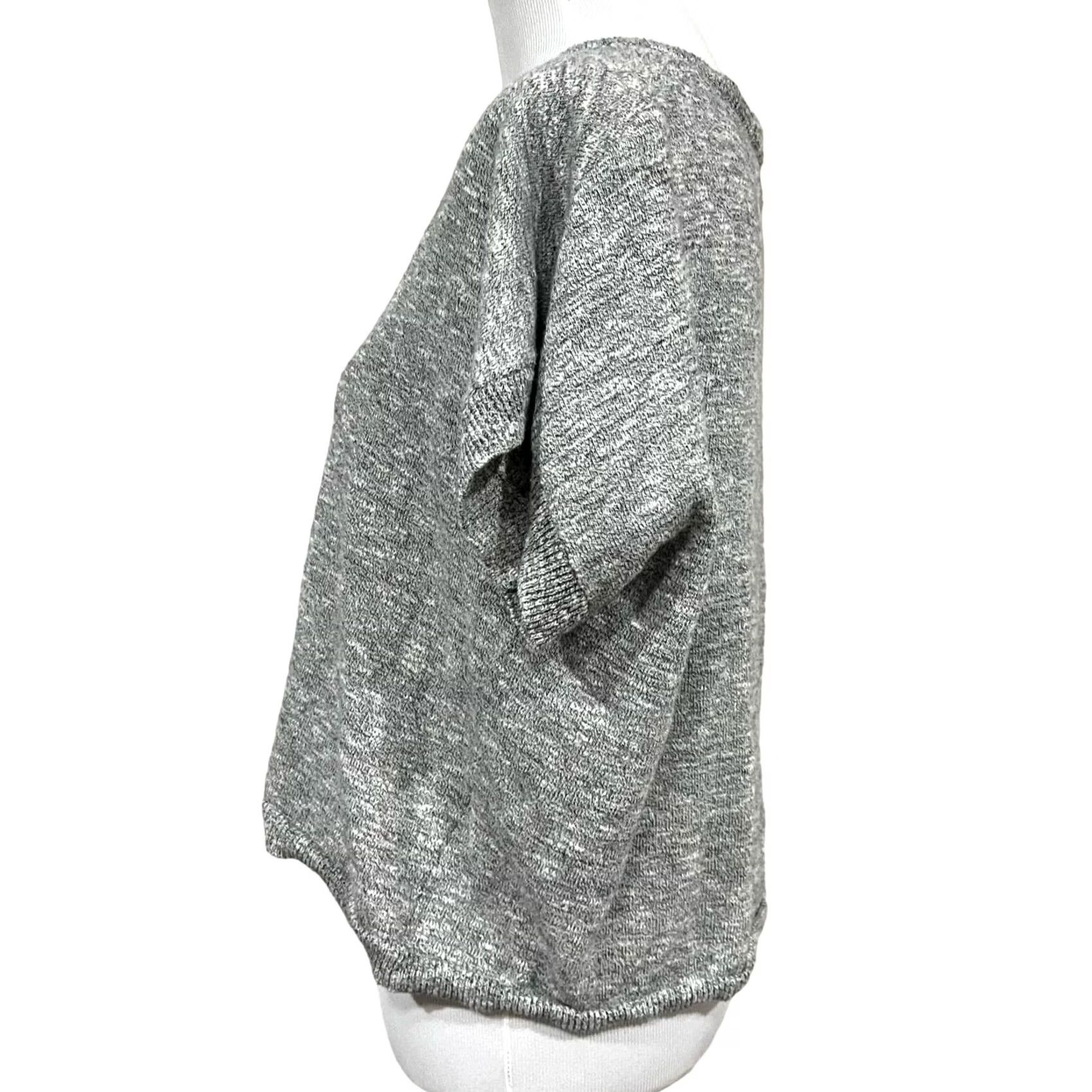 Madewell Madewell Sweater Tee Short Sleeve Top Heathered Gray Cotton Blend Paulson Sz M Womens V-Neck Pullover Shirt Size M / US 6-8 / IT 42-44 - 6 Thumbnail