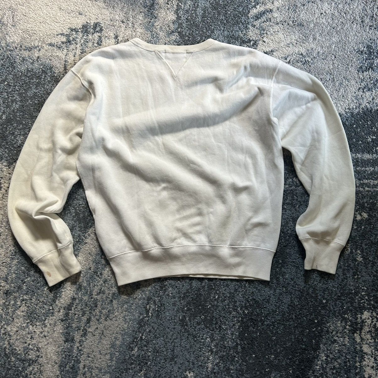 RRL Ralph Lauren 2018 CREAM U.S.R.R.L. MOUNTED COLLAR FOOTBALL CREWNECK BLUE Size US M / EU 48-50 / 2 - 15 Thumbnail