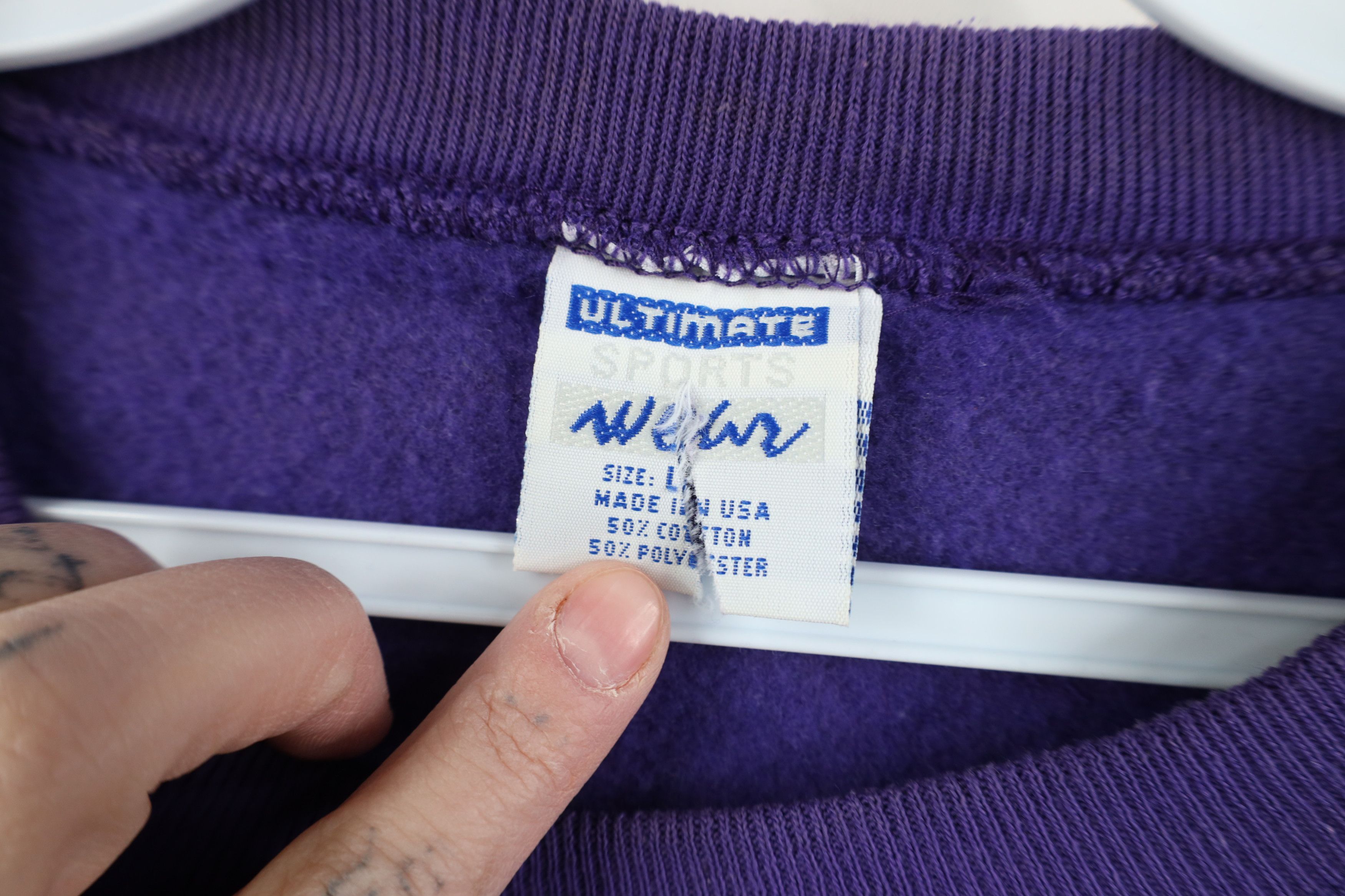 Vintage Vintage 90s Streetwear Blank Raglan Crewneck Sweatshirt USA Size L / US 10 / IT 46 - 11 Thumbnail