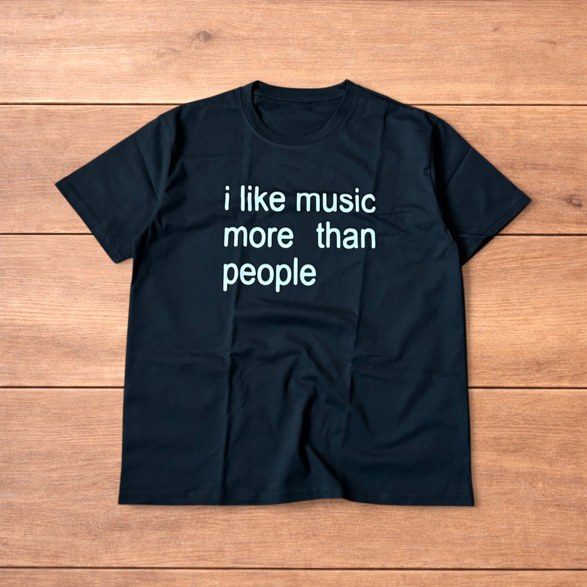 Japanese Brand Novelty I like music more than people dj tshirt in black. Size US L / EU 52-54 / 3 - 1 Thumbnail