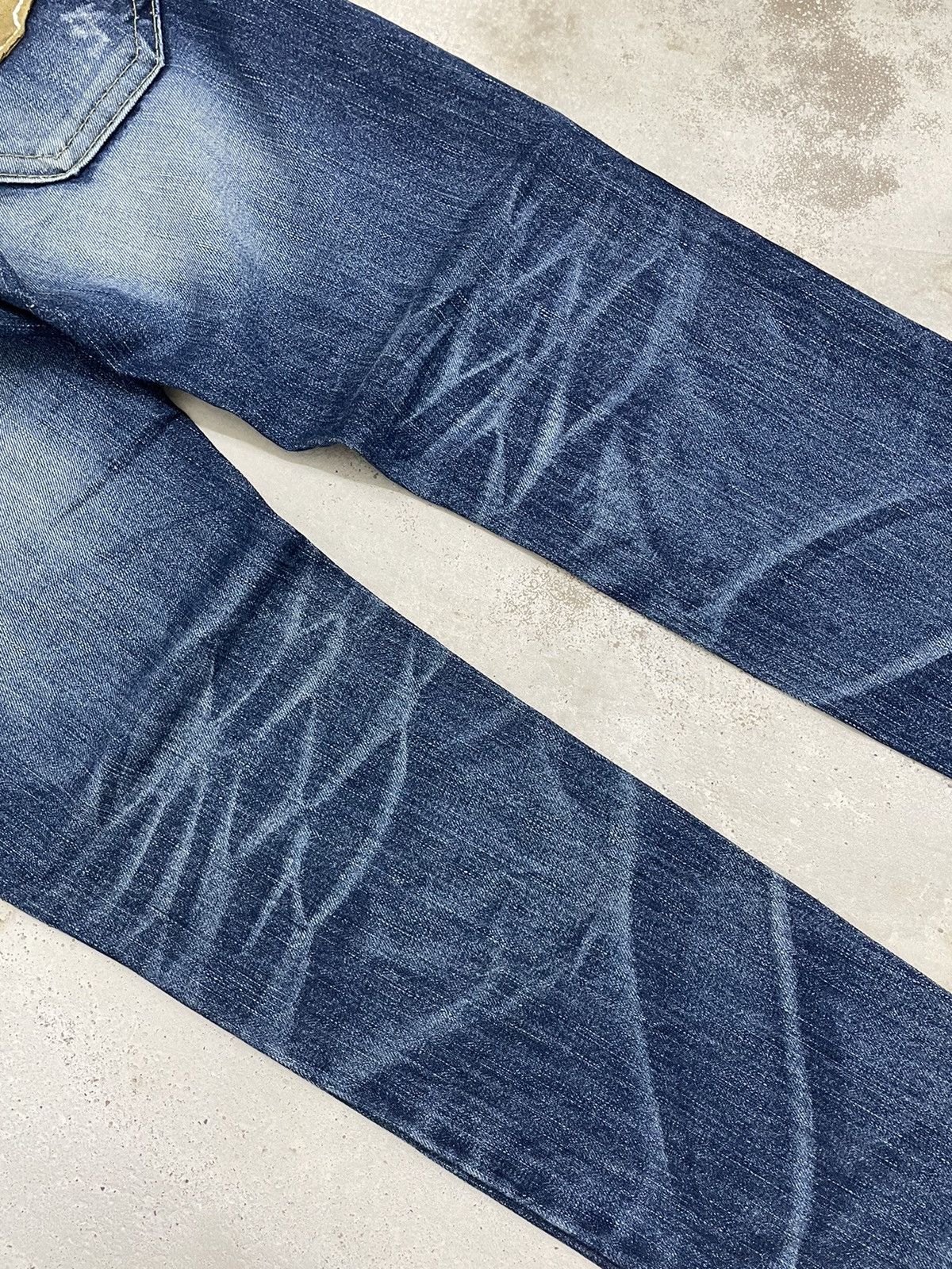 Designer Lolita Club Giraffe Distressed Whisker Style Japanese Denim Size US 29 - 11 Thumbnail