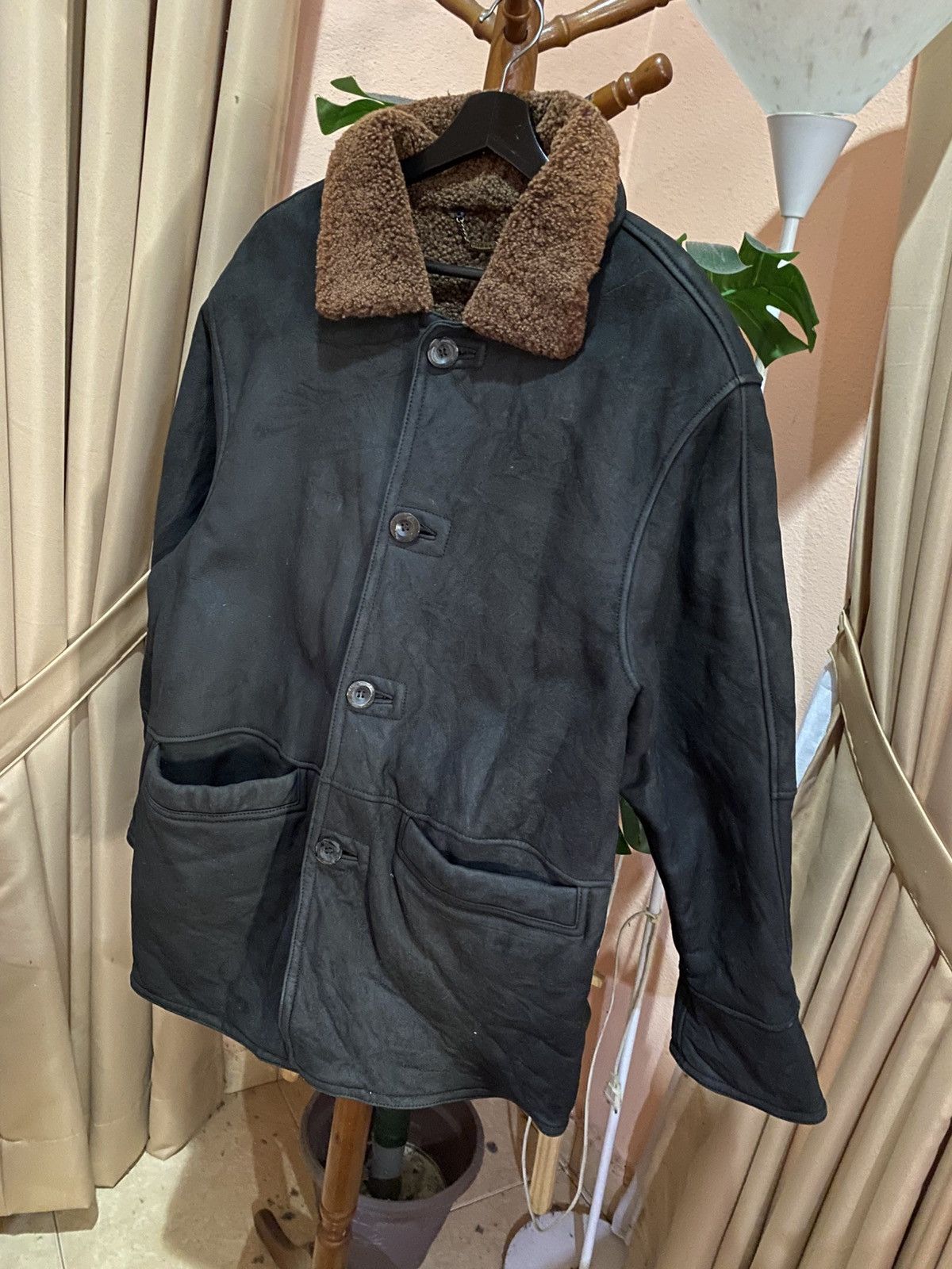 Leather VINTAGE GALAXY SHEARLING LEATHER JACKET Size US M / EU 48-50 / 2 - 3 Thumbnail