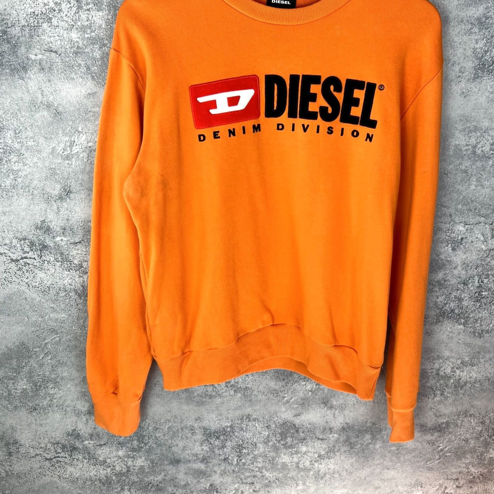 Diesel Diesel Sweatshirt Orange Logo Cotton Size 14 Womens Pullover Classic Bold Design Size XL / US 12-14 / IT 48-50 - 3 Thumbnail