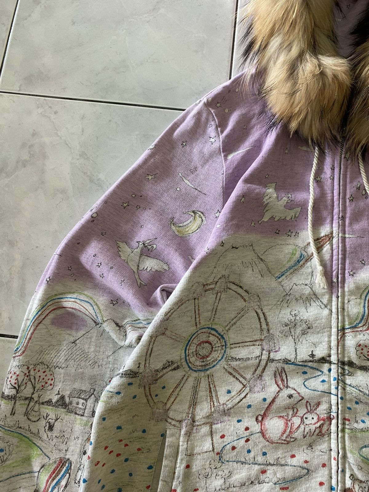 Japanese Brand FUR Scolar Dreamscape Graphic Hoodie Fairy Tale Illustration Size M / US 6-8 / IT 42-44 - 3 Thumbnail