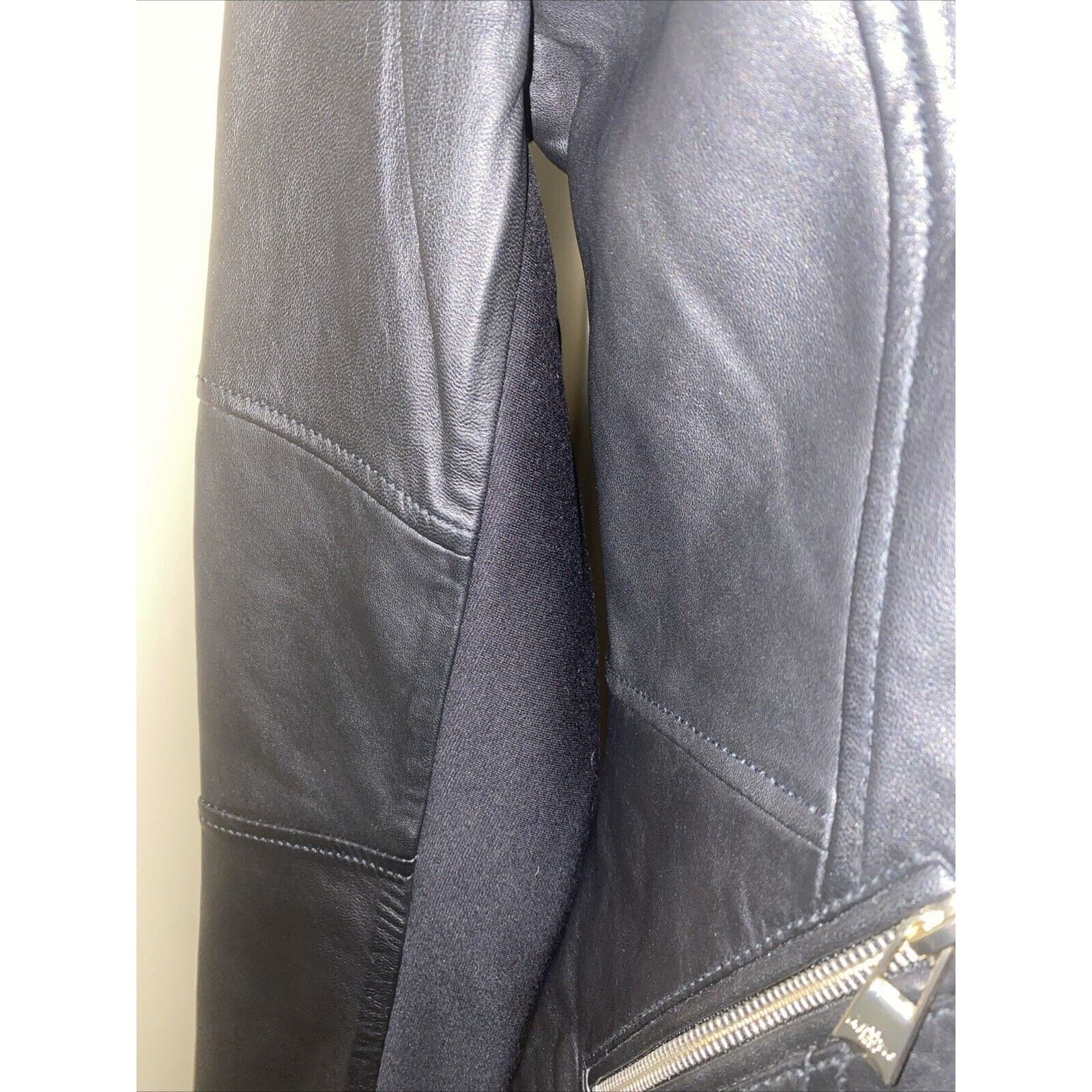 Karl Lagerfeld KARL LAGERFELD Jacket Womens Black Lambskin Leather Small Size S / US 4 / IT 40 - 4 Thumbnail